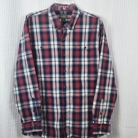 C. E. Schmidt Other - CE Schmidt Workwear Large Long Sleeve Button‎ Down Plaid Red White Blue Colorway